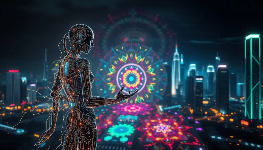 IA na arte, criatividade digital, arte automatizada