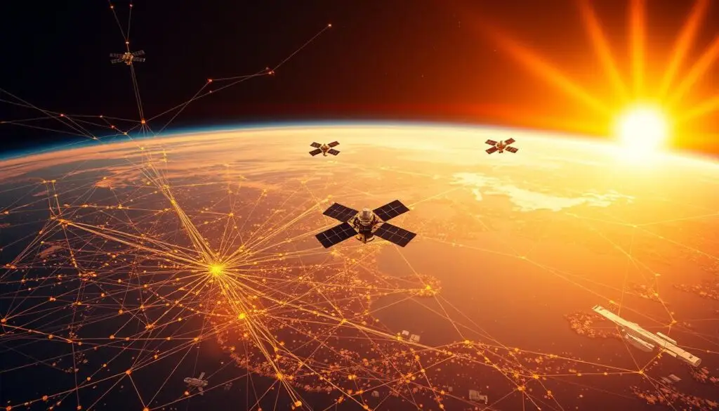 internet via satélite, conectividade global, tecnologia espacial